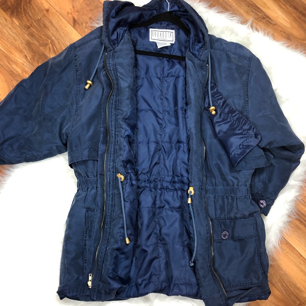 90’s Vintage BB Dakota Moda 100% Silk Bomber Parka - Picture 2 of 8